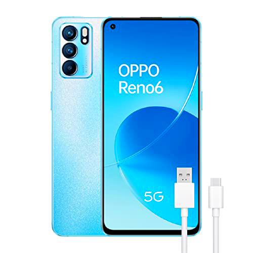 OPPO Reno 6 5G Artic Blue - Pantalla 6.43" AMOLED FHD 90Hz