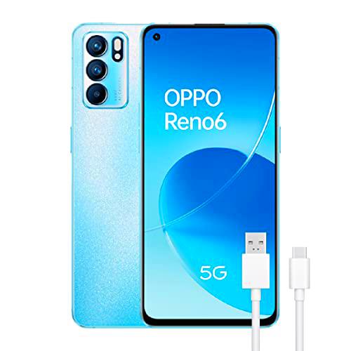 OPPO Reno 6 5G Artic Blue - Pantalla 6.43&quot; AMOLED FHD 90Hz