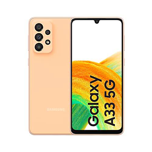 Teléfono Samsung Galaxy A33. Banda 5G, Color Melocotón (Awesome Peach)