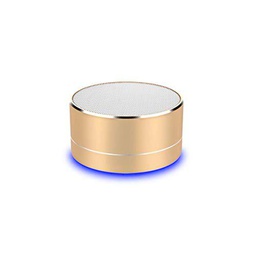 Altavoz de Metal Bluetooth para Google Pixel 3A XL Smartphone Puerto USB Tarjeta TF Auxiliar Altavoz Micro Mini (Oro)