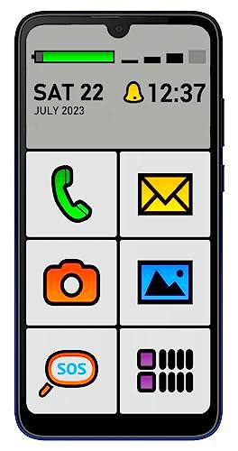 ALIGATOR Smartphone para Personas Mayores AZAS6100SENBX con Pantalla de 6,3&quot; HD IPS 18:9 a Color